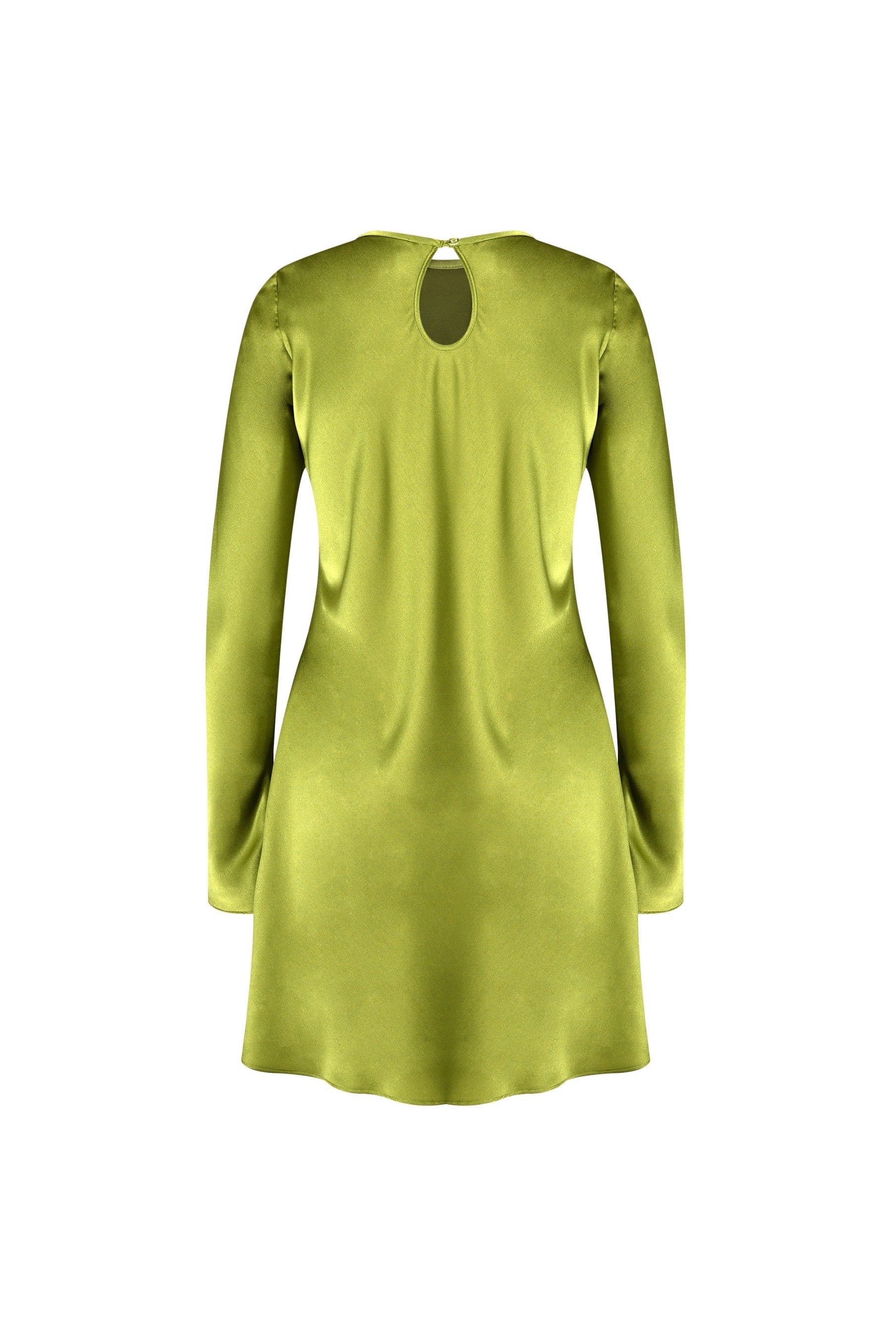 Capri satin mini dress - green