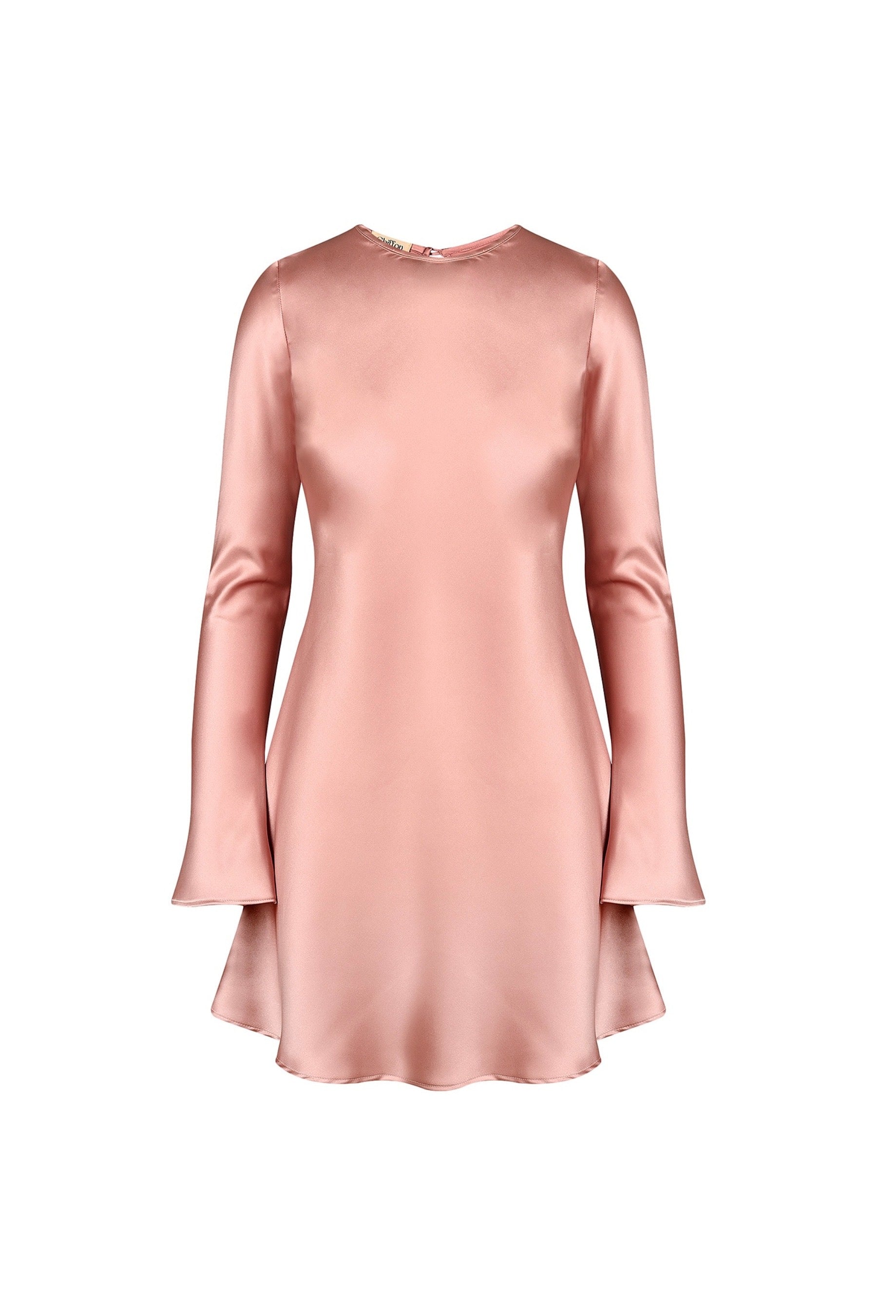 Capri satin mini dress - pink